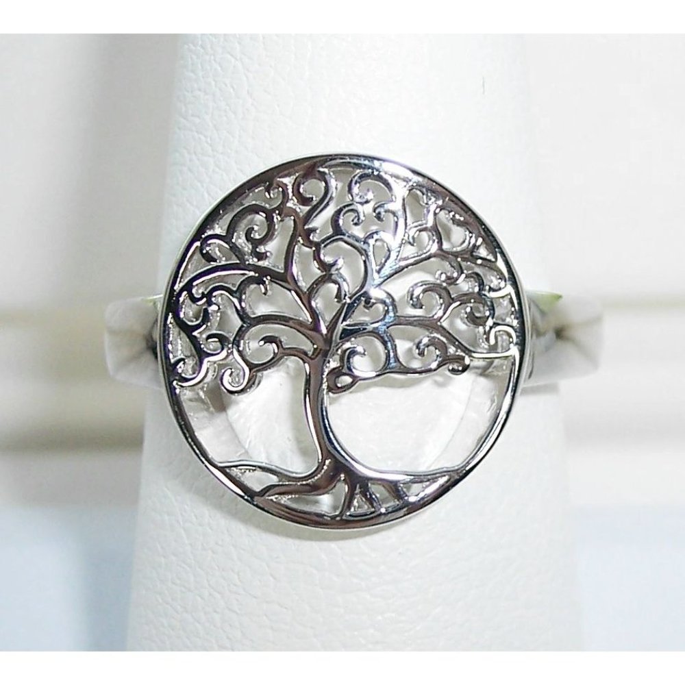 925 STERLING SILVER Tree Of Life Fashion Ring-Sizes 3-15 - Picture 12 of 16
